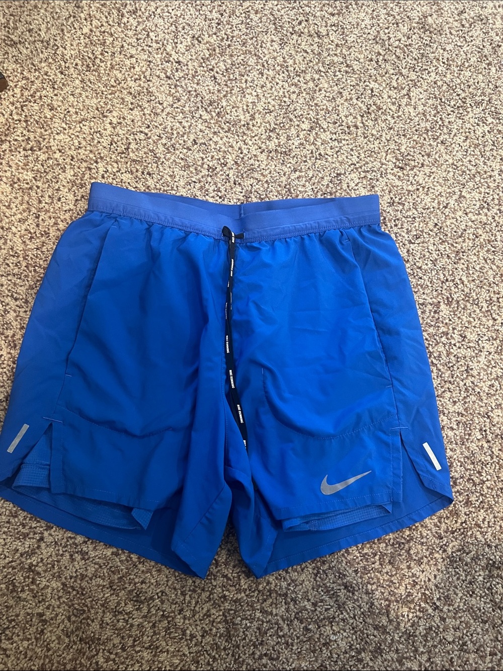 Nike Royal Blue Men's Running Shorts with Reflective Swoosh 4.5 inseam